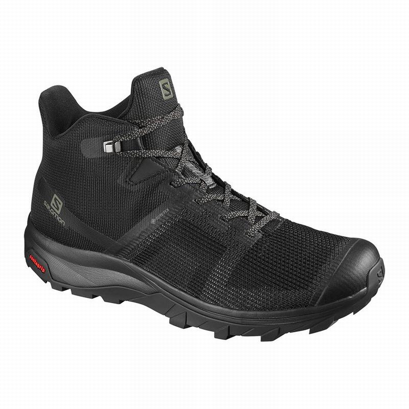 Salomon OUTLINE PRISM MID GORE-TEX Zapatillas Trekking Hombre - Negras - Colombia (80156-IRXN)